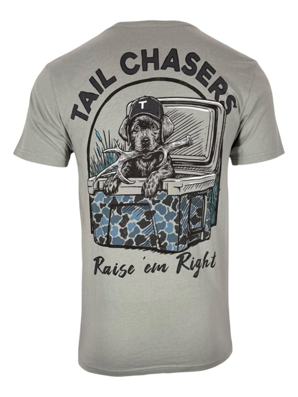 Tail Chasers Club Men’s T-shirt Raise Em Right - Picture 3 of 7